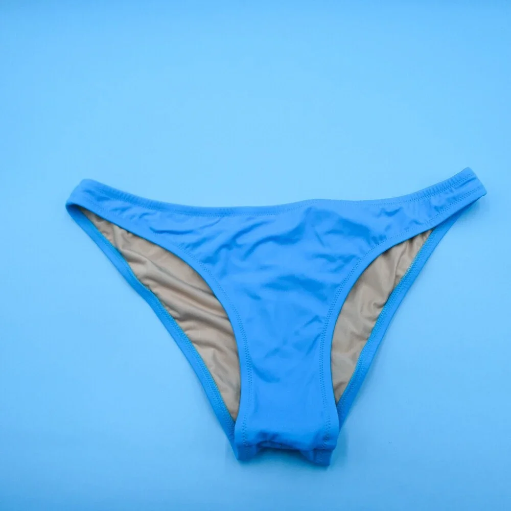 Victorias Secret XL Blue Brazilian Low Rise Bikini Bottom Swimwear Beach‎ Women